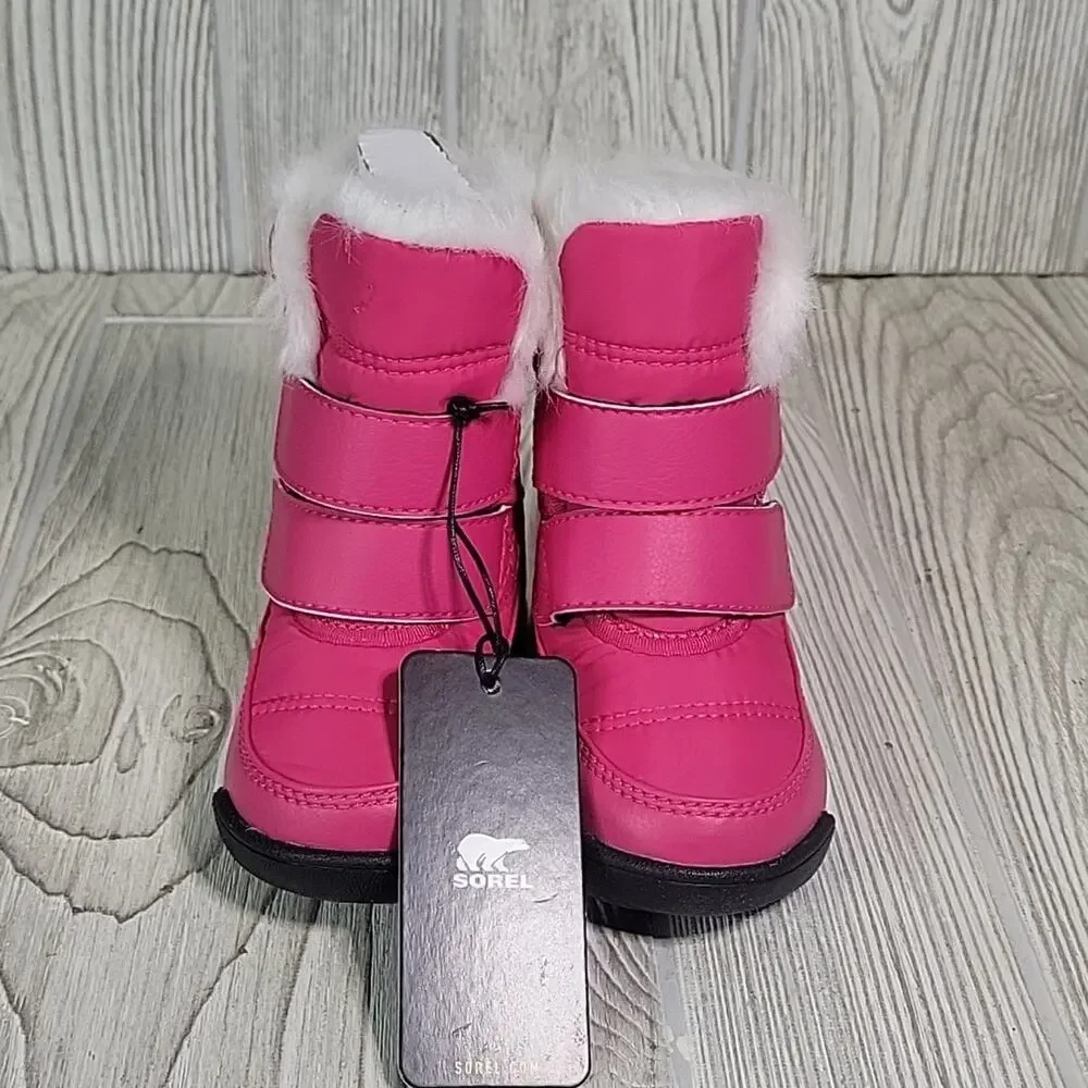 Sorel Whitney II Strap Cactus Pink Winter Waterproof Boots Toddler Size 4 NWT